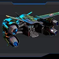 Futuristic Fighter Jet With Green And Blue Color Advanced Mechanical Engines And Aerodynamic Wings