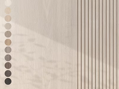 Decorative Wooden Components With Striped Patterns And Beige Grey Circular Accents 3d model