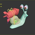 Snail Cartoon Snail Small Snail Reptile Cold Blooded Animal Reptile 3d model