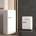 Sleek White SMEG Fridge Freezers With Modern Design In Kitchen Setting