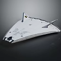 Futuristic White Spacecraft With Triangular Wings And Aerodynamic Design For Space Exploration 3d model