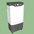 Portable Electric Air Coolers With White Black Design Wheels And Control Panel For Home Use