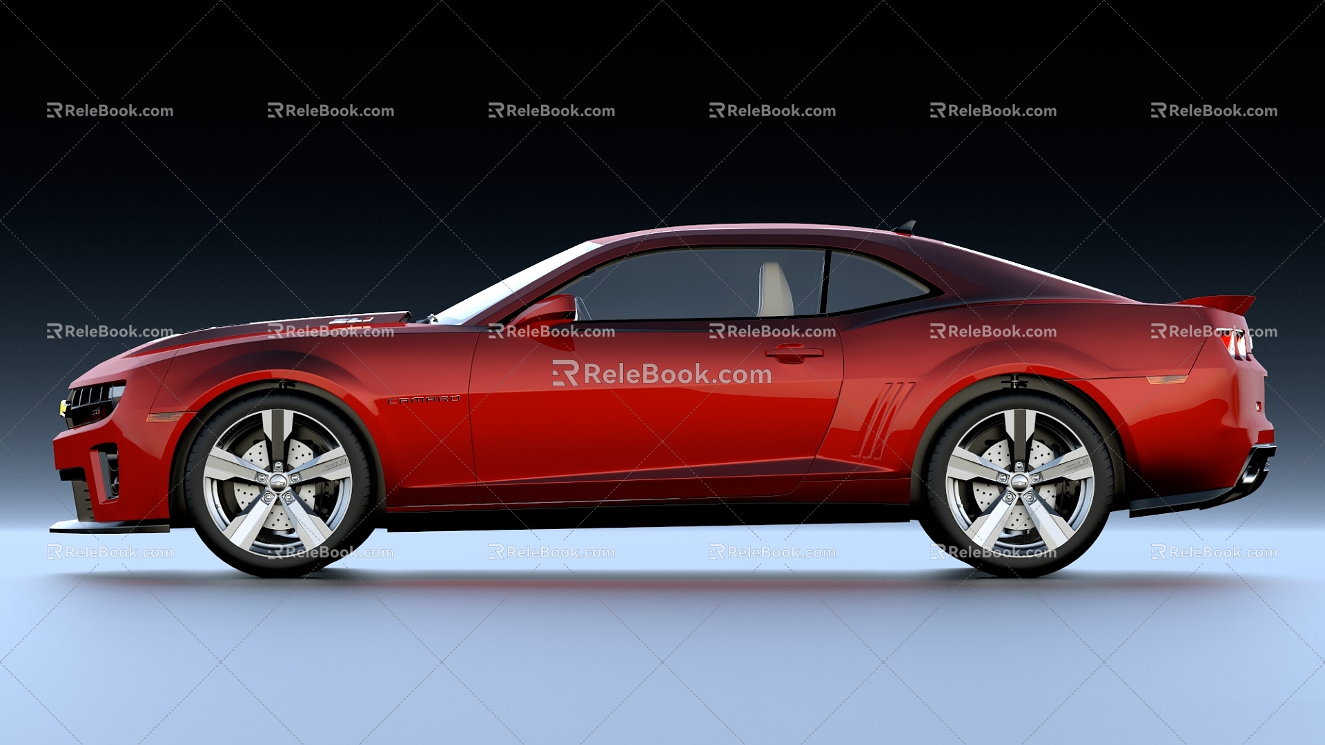 Modern Chevroland Comaro Muscle sports car 3d model