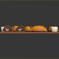 Delicious Crispy Fried Dumplings Served on Wooden Tray with Red Sauce Cups