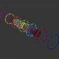 Detailed Mechanical Component With Metal Rings And Spiral Inner Structure Design