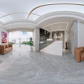 Modern Hair Salon Interior With Styling Chairs And Large Wall Mirrors