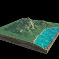 Sandpan Mountains Geology Layer Geology Layer Mountain Range Mountain Peak Mountain Group Mountain Landscape Mountain Valley Mountain Peak Mountain Sand Plate 3d model