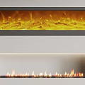 Sleek Modern Electric Fireplace With Realistic Flame Effect And Wall Mounted Design 3d model