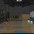 Fitness Gym With Modern Interior Workout Equipment And Do It Motivation Slogan