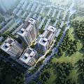 Aerial Planning of High rise Buildings With Greenery And Roads