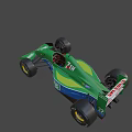 Green Formula Race Car Featuring Castrol Logo 7H Number And Pirelli Tires
