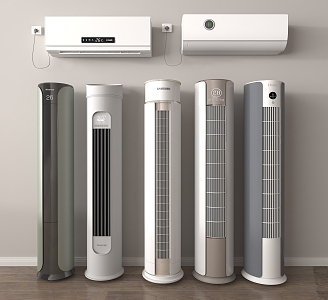 Modern hanging air conditioner vertical air conditioner 3d model