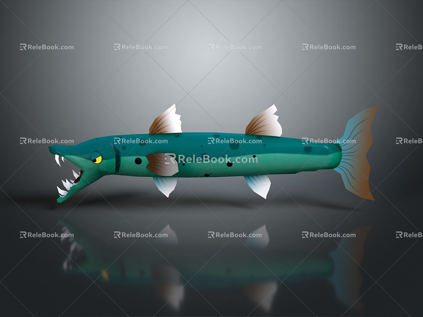 Catfish Carp Sturgeon Bass Freshwater Fish Various Carp Grass Carp Crucian Carp 3d model