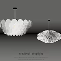 Medieval Droplight With Beautiful Shell Shape White Pendant Amazing Light Effect 3d model