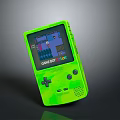 Green Game Boy Color Handheld Gaming Console With Screen Display And Buttons