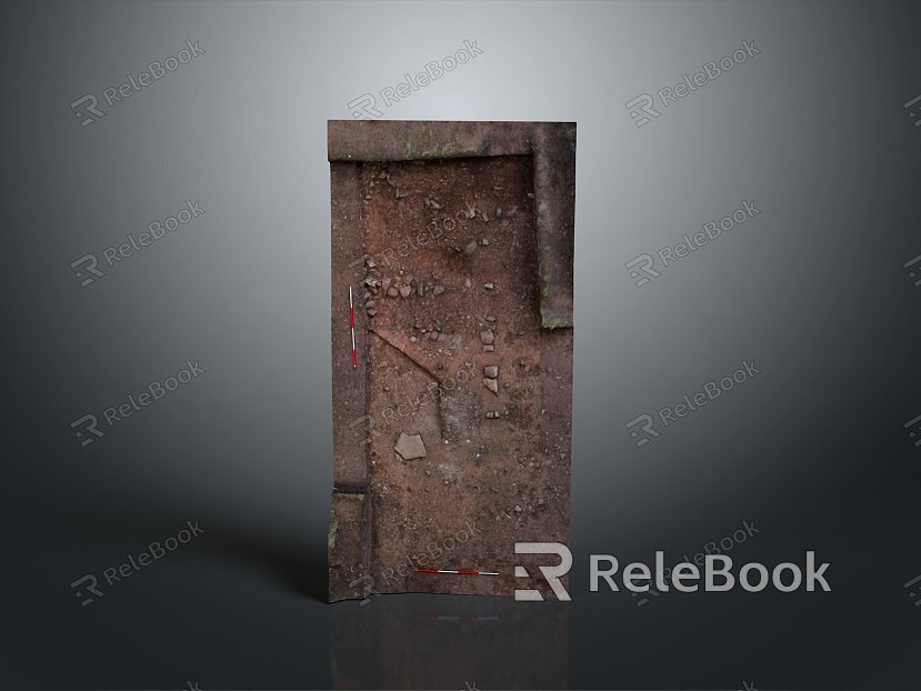 Gate House Stone Gate House Gate Post Stone Gate Post Ruin Gate Post Arch Stone Post Outdoor Articles Realistic model