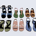 Stylish Women's Sandals with Strappy Flat Designs Various Colors and Comfortable Fit