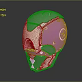 Stylish Sleek Modern Purple And White Metallic Helmet With Futuristic Design