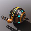 Modern drone future sci-fi sphere drone 3d model