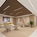 Modern Hotel Corridor Interior With Light Colored Walls Doors And Ceiling Light Strip