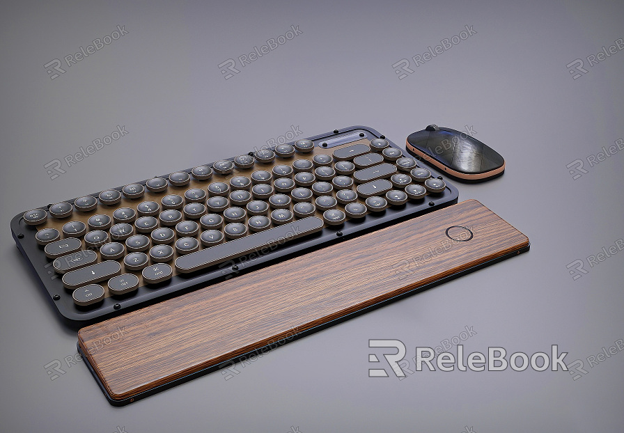 Modern Keyboard Solid Wood Black Key Wireless Bluetooth Mechanical Keyboard Mouse Combination Computer External Equipment Wireless Keyboard Mouse model