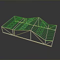 Geometric Frame Structure Design For Modern Household Storage Shelf With White Lines