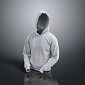 Basic White Casual Hoodie With Soft Fabric For Comfortable Daily Wear