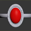 Elegant Silver Ring With Red Gemstone And White Decorative Accents