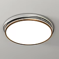 Modern Rectangular and Round Ceiling Lights with Metal Frame and White Light 3d model
