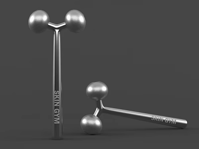 MINISO Metal Double Ball Massage Roller Tool For Body And Facial Care 3d model