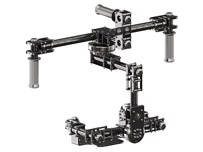 Industrial Equipment Precision Mechanical Arm With Metal Components And Adjustable Brackets 3d model