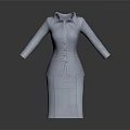 Gray Blazer And Skirt Set Tailored Formal Office Wear With Structured Design