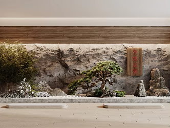 New Chinese style landscape sketch landscape 3d model