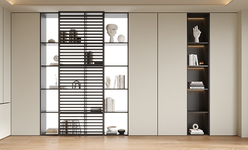 Modern Bookcase Full Wall Bookcase Open Bookcase 3d model