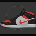 High Top Black Red White Sneakers With Stylish Design And Comfortable Fit For Daily Wear