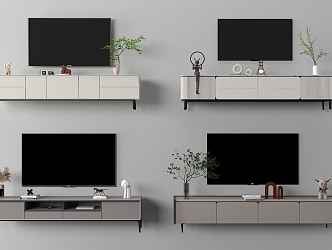 Modern TV Cabinet TV Background Cabinet 3d model