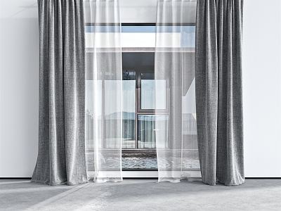 Modern Curtains 3d model