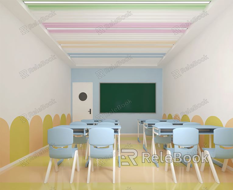 Modern Classroom Kindergarten Classroom model