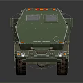 Olive Green Military Heavy Duty Truck With Multi Wheeled Missile Launcher System