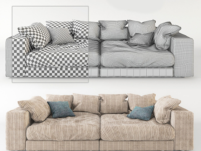 Double sofa model