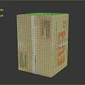 Cardboard Carton Box With Sealing Tape And Printed Labels On Surface