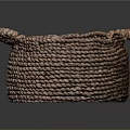 Handmade Woven Basket With Dried Sage Smudge Sticks And Rope Handles