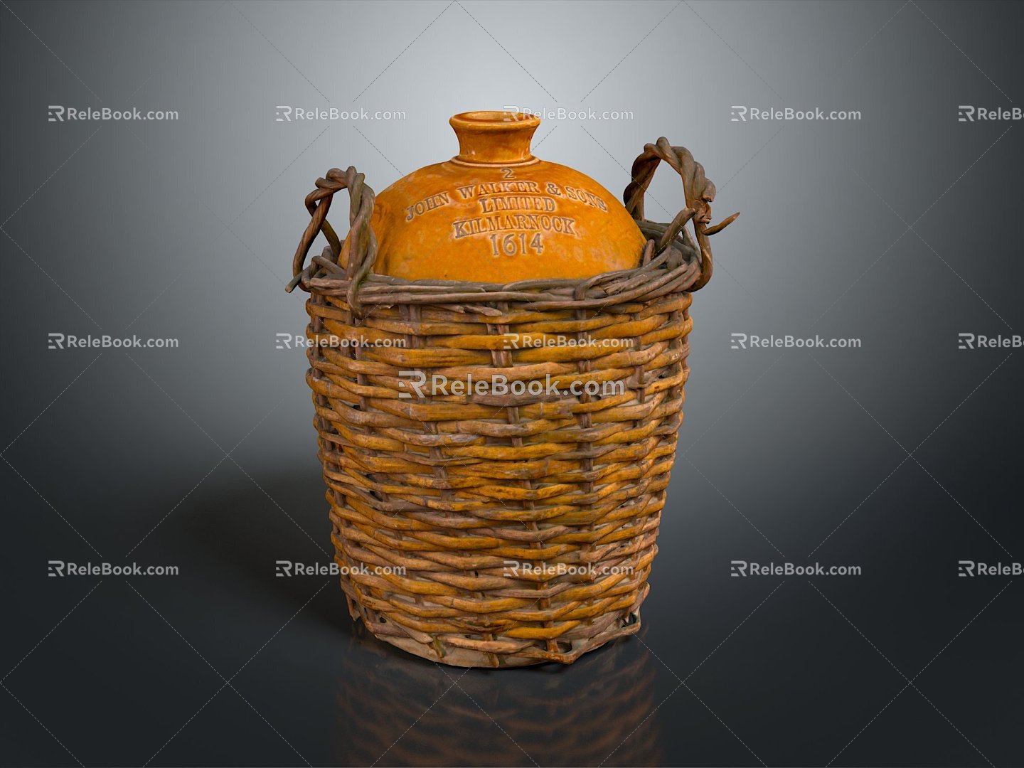 Basket Bamboo Basket Straw Basket Vegetable Basket Egg Basket Storage Basket Bamboo Basket Storage Basket Bamboo Blue 3d model