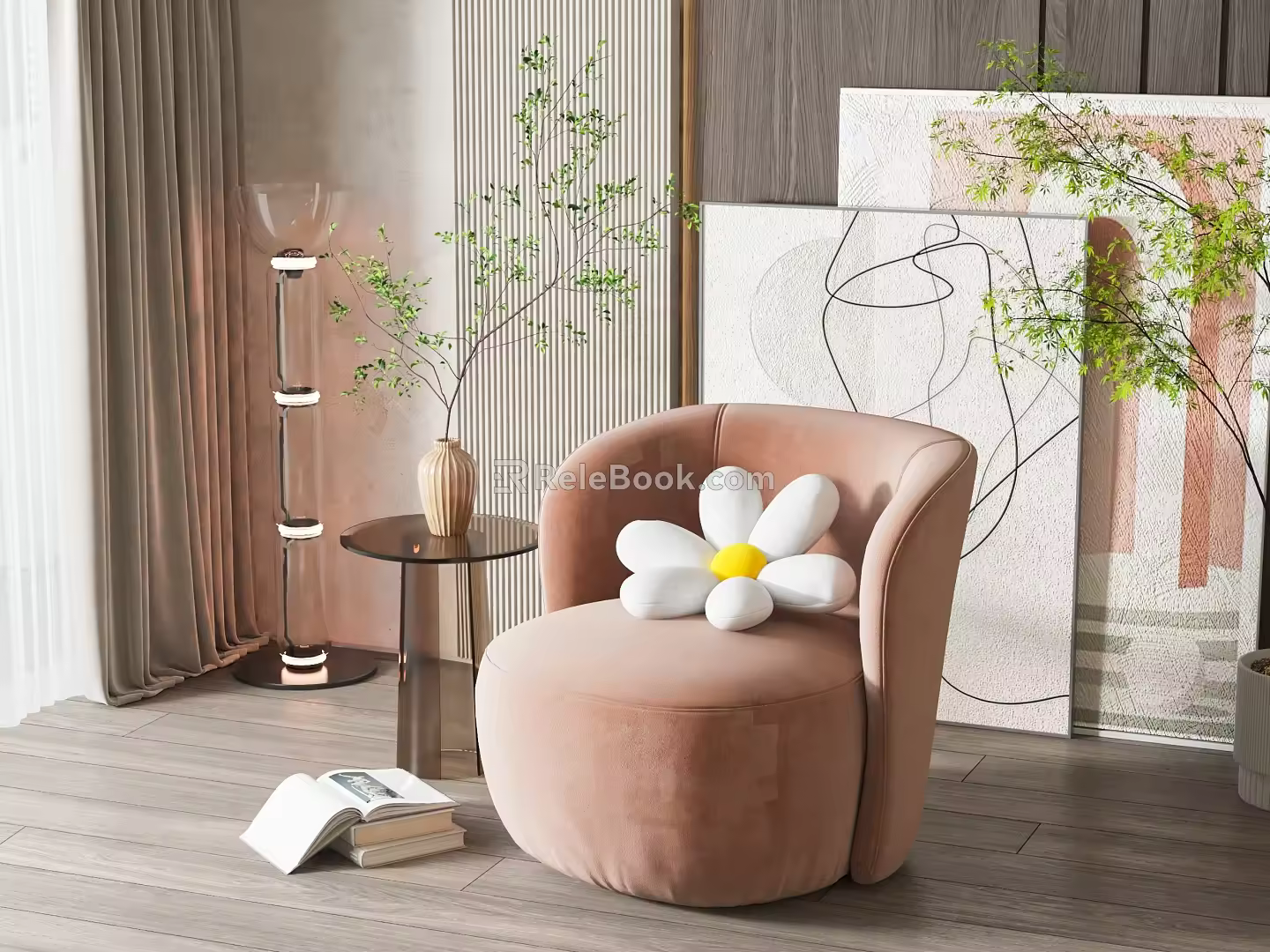 Modern single sofa 3d model