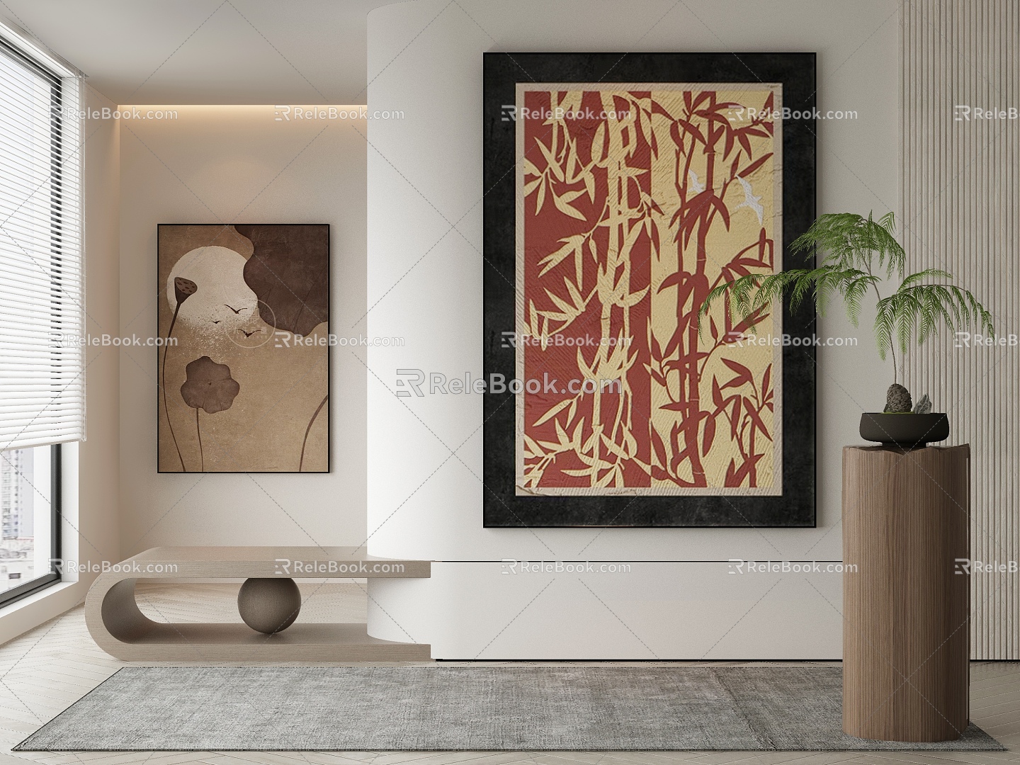 New Chinese Decorative Painting 3d model