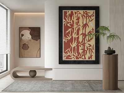 New Chinese Decorative Painting 3d model