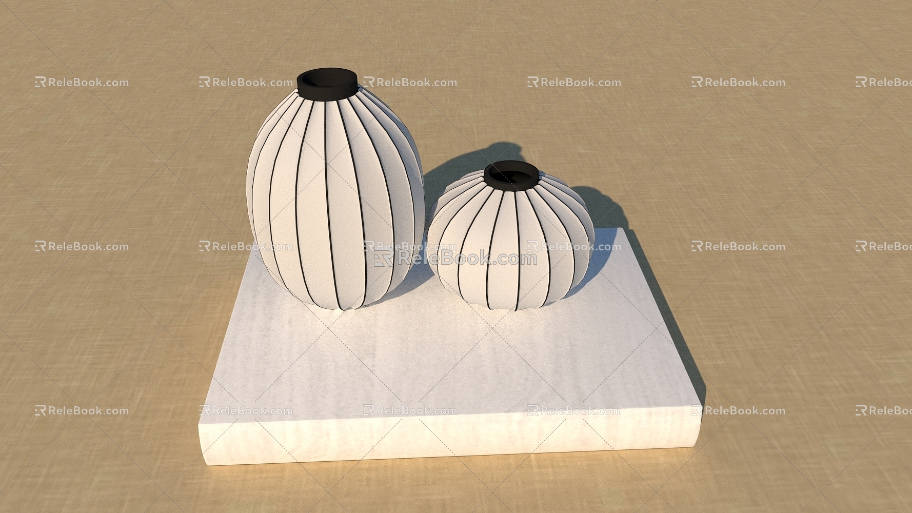 Ceramic vase decorative small ornaments 3d model