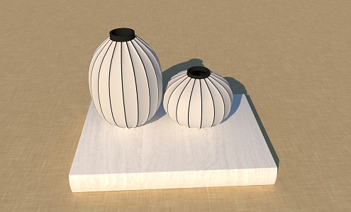 Ceramic vase decorative small ornaments 3d model