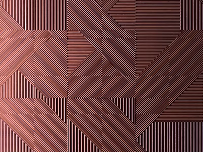Modern Wooden Wall Paneling Featuring Geometric Striped Pattern And Smooth Brown Texture 3d model