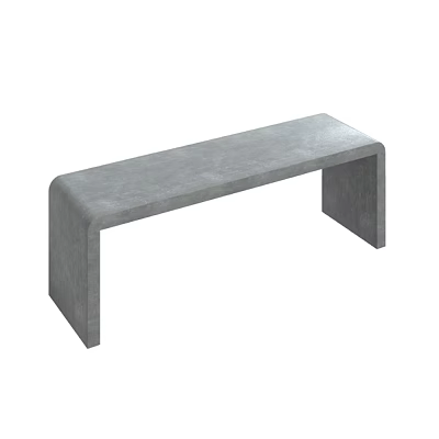 Concrete Public Bench With Modern Simple Design For Outdoor Public Space 3d model